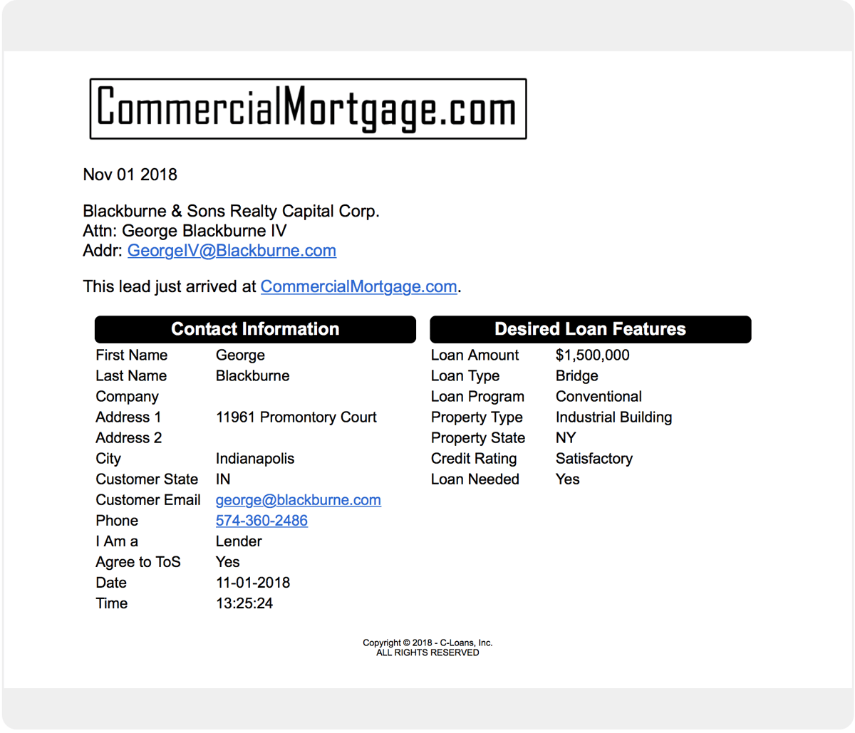 Receive Commercial Loan Leads From CMDC For Just 1,000 Per Year